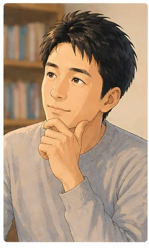 考え事をするナギ