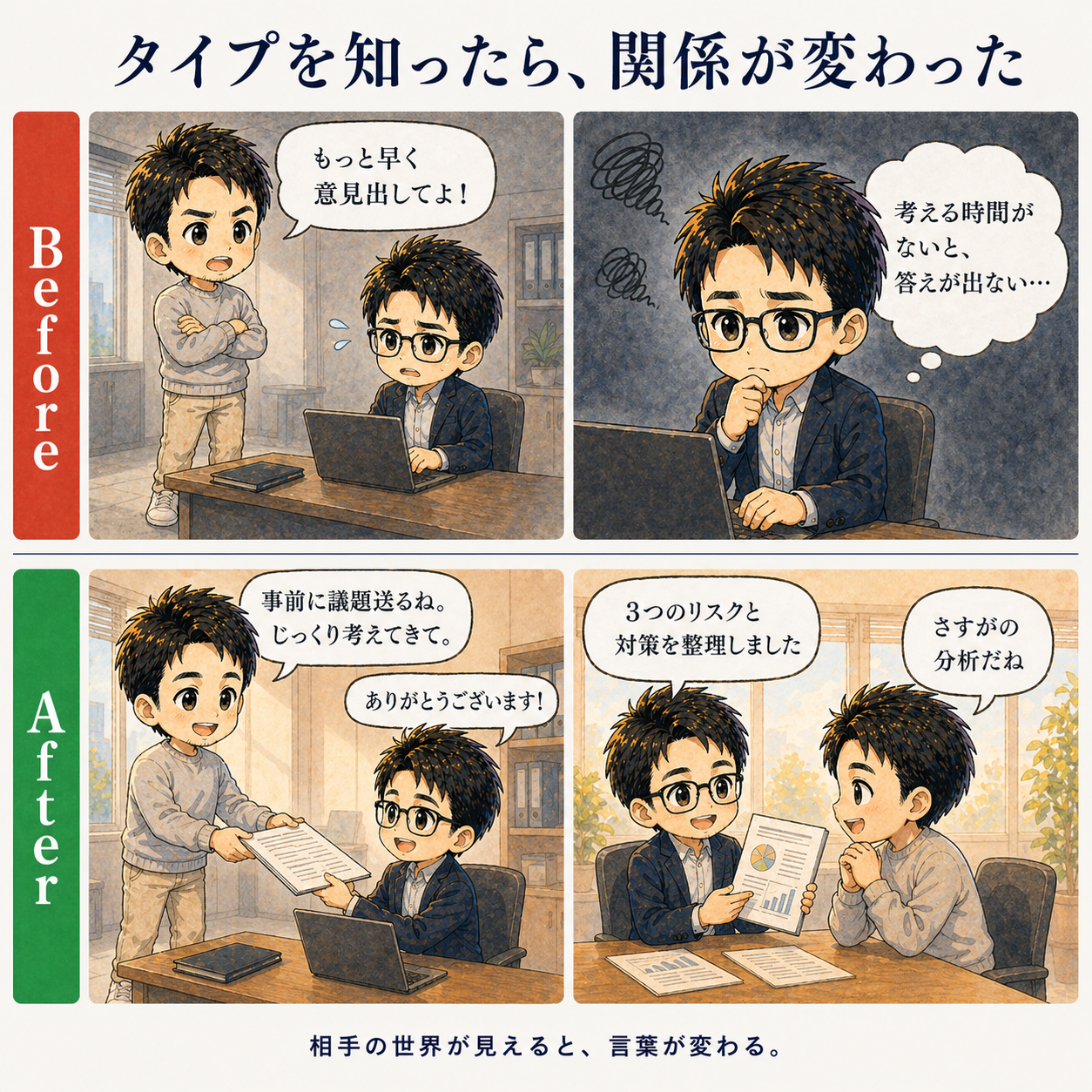 タイプを知ったら、関係が変わった