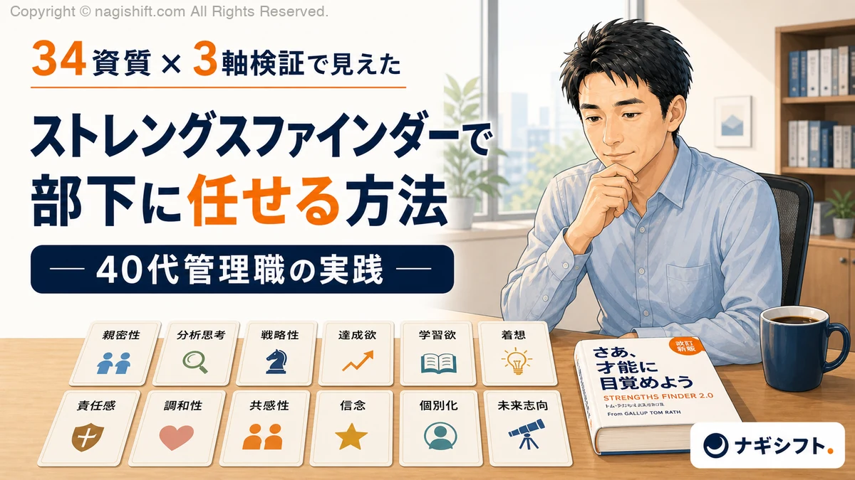 ストレングスファインダーで部下に任せる方法｜40代管理職の実践