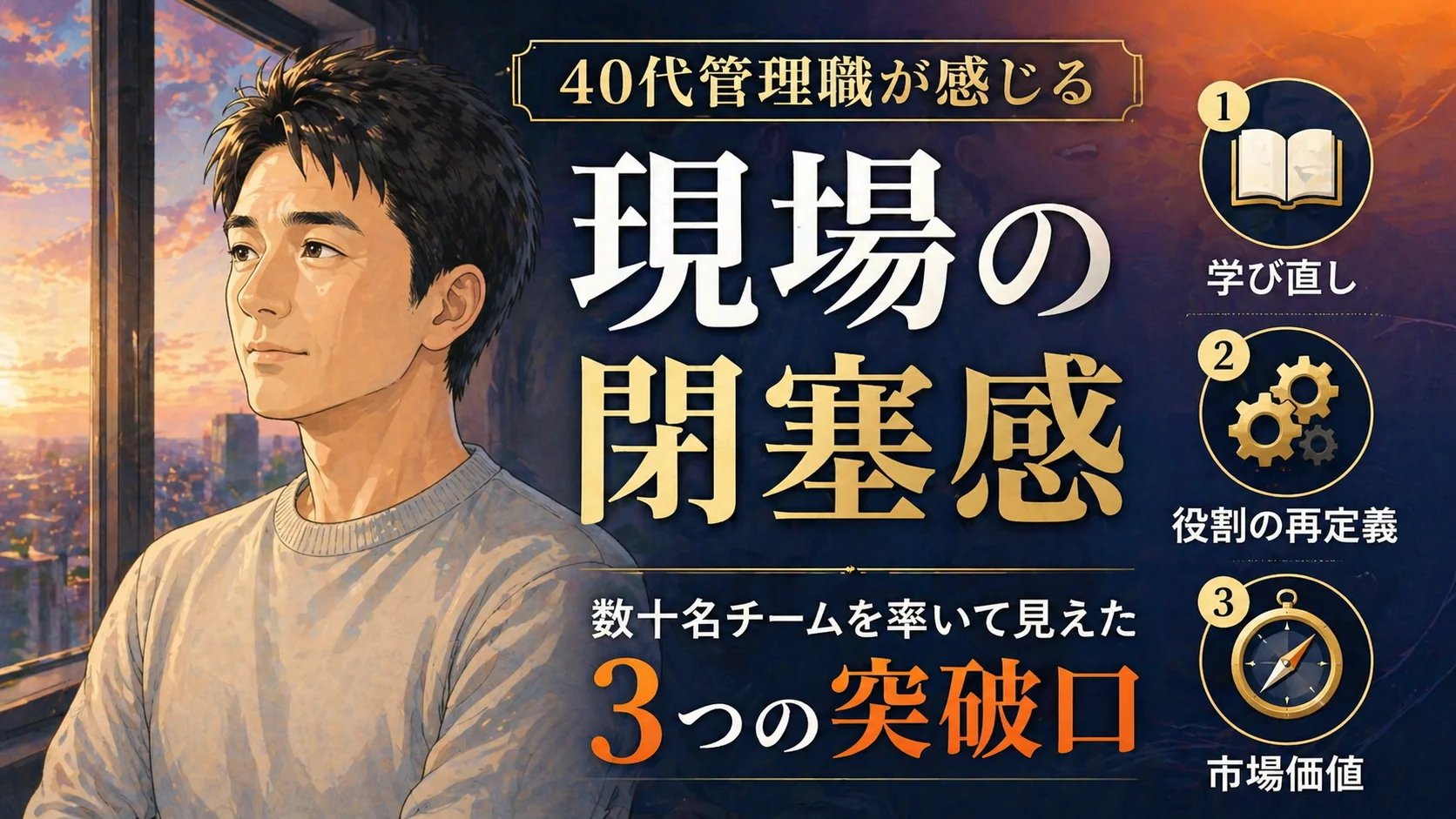 40代管理職が停滞する本当の理由｜3つの突破口