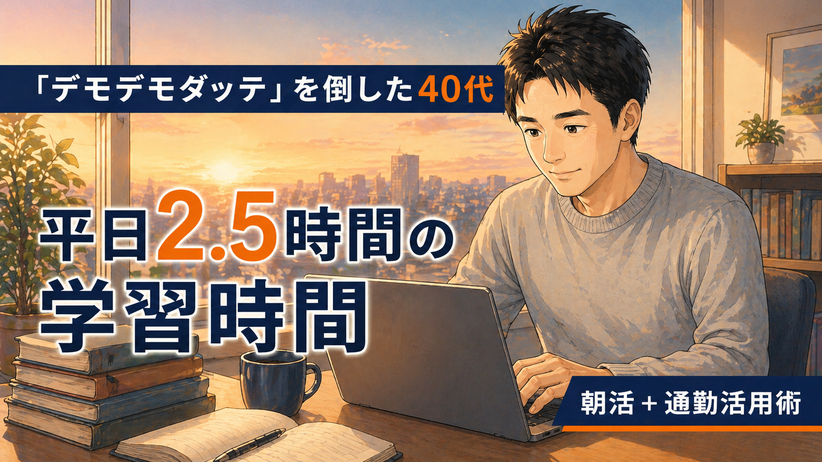 「デモデモダッテ」を倒した40代｜平日2.5時間の学習時間を捻出する方法